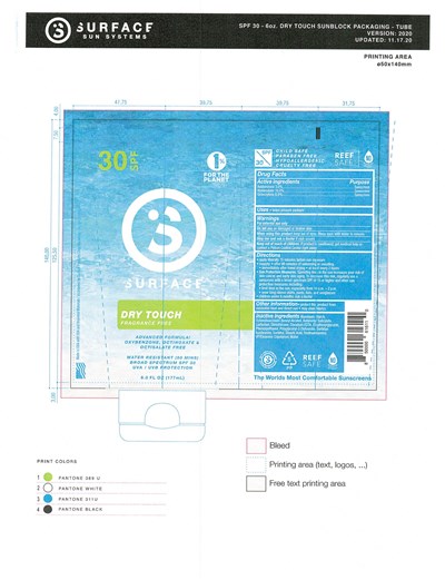 Surface Dry Touch Spf 30 Sunscreen Lotion (Dry Touch Spf 30 Sunscreen Tube)